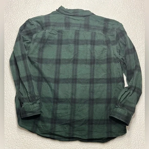 Carhartt Heavyweight Flannel Green Plaid Shirt Mens XXL - Picture 3 of 7